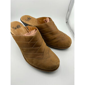 Women's Söfft Brown Leather Mules & Clogs Size 9